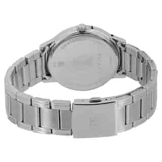 Titan Workwear Watch with White Dial & Stainless Steel Strap NN1769SM02 (DH349)