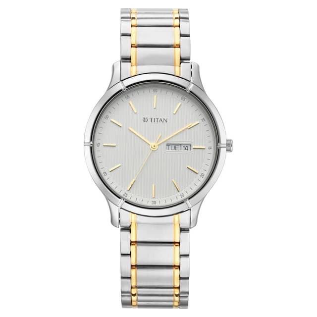 Titan Lagan - White Dial Metal Strap - 1775BM02