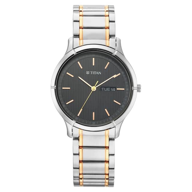 Titan Quartz Analog with Day and Date Watch for Men 1775km01 - KRISHNA WATCH COMPANY