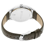 Titan Men's Urban Edge Lustrous Olive Dial Leather Watch - 1802SL08 - KRISHNA WATCH COMPANY