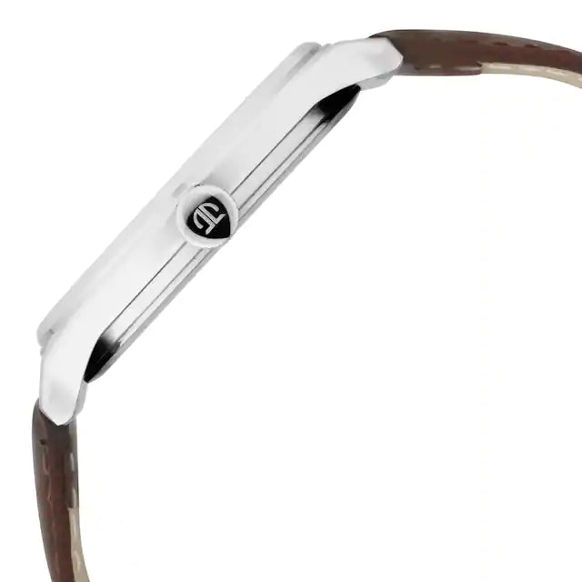 TITAN Workwear Watch with White Dial & Leather Strap 1802SL13