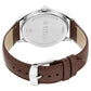 TITAN Workwear Watch with White Dial & Leather Strap 1802SL13