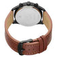 Titan Workwear Watch with Black Dial & Brown Leather Strap NN1805NL01 (DJ159)