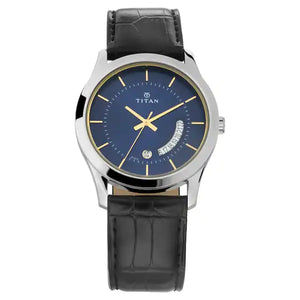 TITAN Blue Dial Leather Strap Watch NR1823SL01 - KRISHNA WATCH COMPANY