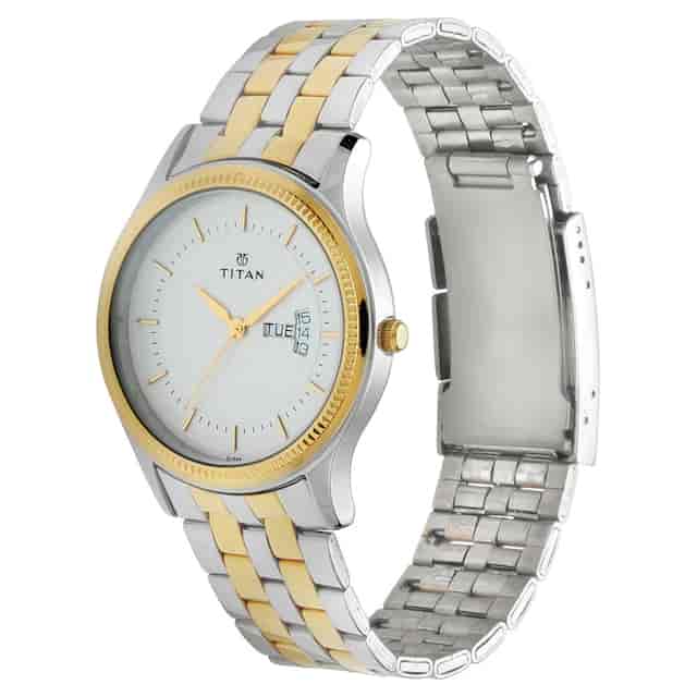 Titan Silver Dial Stainless Steel Strap Watch NT1824BM01