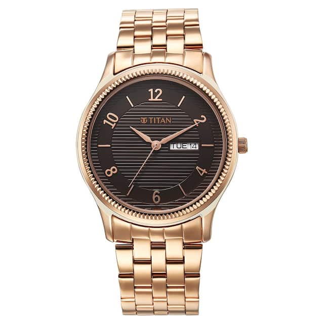 Titan Karishma Brown Dial Watch for Men 1824WM01 - KRISHNA WATCH COMPANY