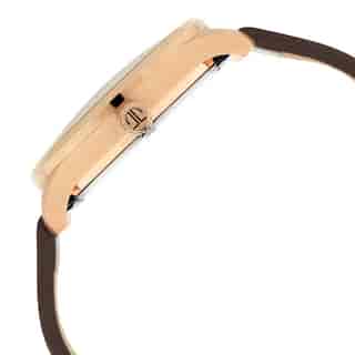 Evoke Champagne Dial Brown Leather Strap Watch 1833WL01 (DK244)