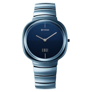 Titan Edge Squircle Blue Dial Ceramic Strap Watch for Men 1841QC04 / NS1841QC04 - KRISHNA WATCH COMPANY