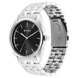 Titan Workwear Black Dial Stainless Steel Strap Watch - NS1866SM01