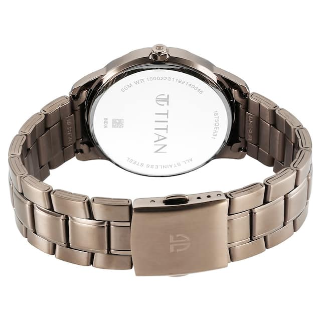 Titan Regalia Opulent White Dial Watch for Men 1875QM01