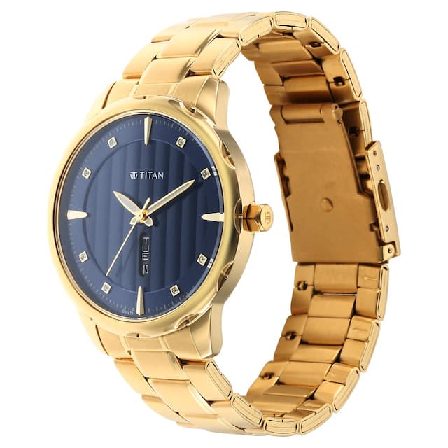 Titan Regalia Opulent Blue Dial Watch for Men 1875YM02 - KRISHNA WATCH COMPANY