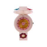 Golden Dial Pink Plastic Strap Watch - 4032PP01