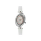 Sonata Silver Dial White Leather Strap Watch 8125SL02 (SDE591)