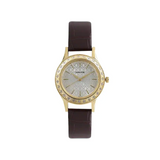 Sonata Stardust Silver Dial Leather Strap 8123YL04 - KRISHNA WATCH COMPANY