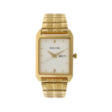 Sonata White Dial Golden Stainless Steel Strap Watch NR7007YM03