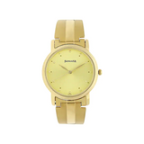 Sonata Champagne Dial Golden Stainless Steel Strap Watch NT1013YM24
