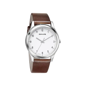 Sonata White Dial Analog Watch - 7135SL03 - KRISHNA WATCH COMPANY