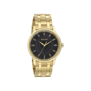 Sonata Wedding Edition - Black Dial Metal Strap Watch NR7134YM02 - KRISHNA WATCH COMPANY