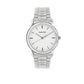 Sonata White Dial Silver Stainless Steel Strap Watch NR1013SM01