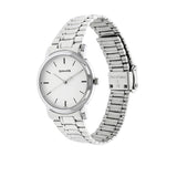 Sonata White Dial Silver Stainless Steel Strap Watch 1013SM01