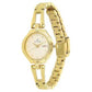 White Dial Golden Stainless Steel Strap Watch NP2345YM01