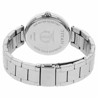 Titan Workwear Watch with Silver Dial & Stainless Steel Strap NN2480SM07 (DG324)
