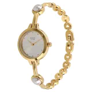 Titan Raga White Dial Golden Metal Strap Watch 2576YM01