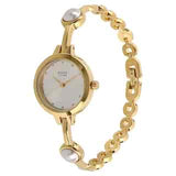 Titan Raga White Dial Golden Metal Strap Watch 2576YM01