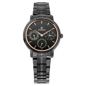 Titan Workwear Watch Black Dial & Stainless Steel Strap 2589NM01 / NS2589NM01 - KRISHNA WATCH COMPANY