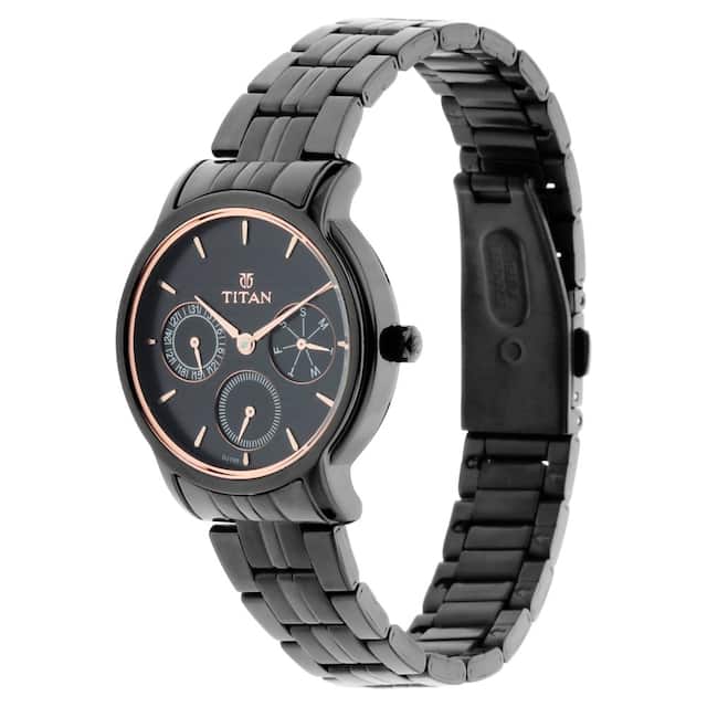 Titan Workwear Watch Black Dial & Stainless Steel Strap 2589NM01 / NS2589NM01 - KRISHNA WATCH COMPANY