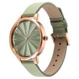 Titan Neo Green Dial Leather Strap Watch for Women 2648WL06