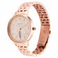 Titan Workwear Rose Gold Dial Red Stainless Steel Strap Watch 2648WM01