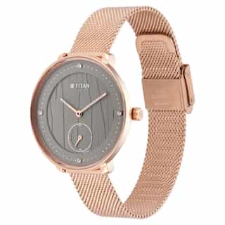 Titan Workwear Watch with Black Dial & Stainless Steel Strap NQ2651WM01