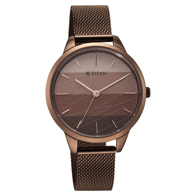 TITAN Purple Glam It Up Multicoloured Dial Stainless Steel Strap Watch 2664QM01
