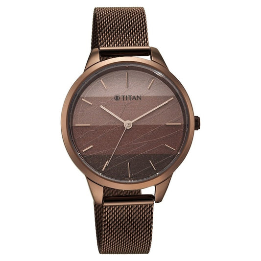 TITAN Purple Glam It Up Multicoloured Dial Stainless Steel Strap Watch 2664QM01