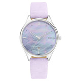 Titan Pastel Dreams Mother Of Pearl Dial Pale Purple Leather Strap Watch 2670SL02