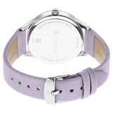 Titan Pastel Dreams Mother Of Pearl Dial Pale Purple Leather Strap Watch 2670SL02