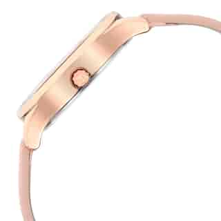 Titan Neo Workdays Silver Dial Women Watch With Leather Strap 2670WL06