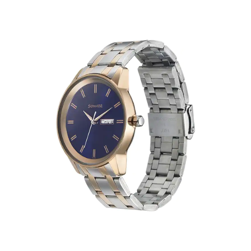 Wedding Edition - Blue Dial Bimetal Strap Watch 7133KM02