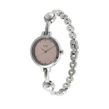 Titan Raga Pink Dial Silver Metal Strap Watch 2576SM01