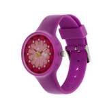 ZOOP Pink Dial Purple Plastic Strap Watch - 4038PP03