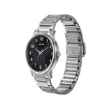 Smart Plaid In Black Dial Stainless Steel Strap Watch NR77105SM02W