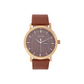 Utsav Brown Dial Leather Strap Watch NR77108WL02