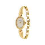 White Dial Golden Metal Strap Watch - 8048YM01