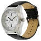 SILVER DIAL BLACK LEATHER STRAP WATCH NP3123SL01