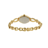 Sonata White Dial Golden Metal Strap Watch - 8069YM01