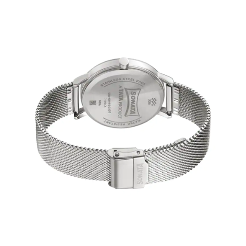 Sonata black sales stainless steel watch