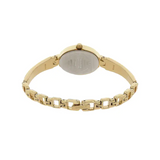 Sonata Champagne Dial Golden Metal Strap Watch - 8048YM02