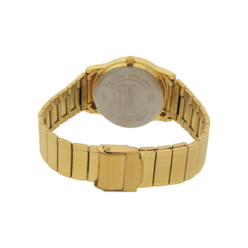 Champagne Dial Golden Stainless Steel Strap Watch NP7023YM09