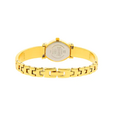 Sonata White Dial Golden Metal Strap Watch - 8110YM01